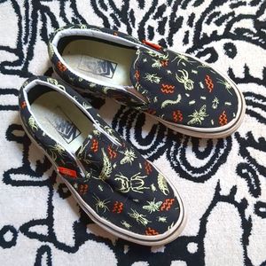 vans creepy crawler slip ons glow in the dark